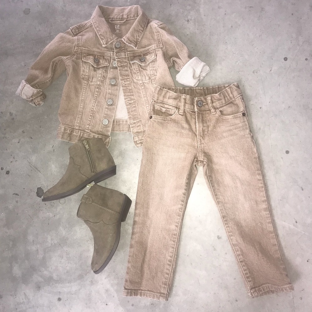 2pc Tan Denim Set
